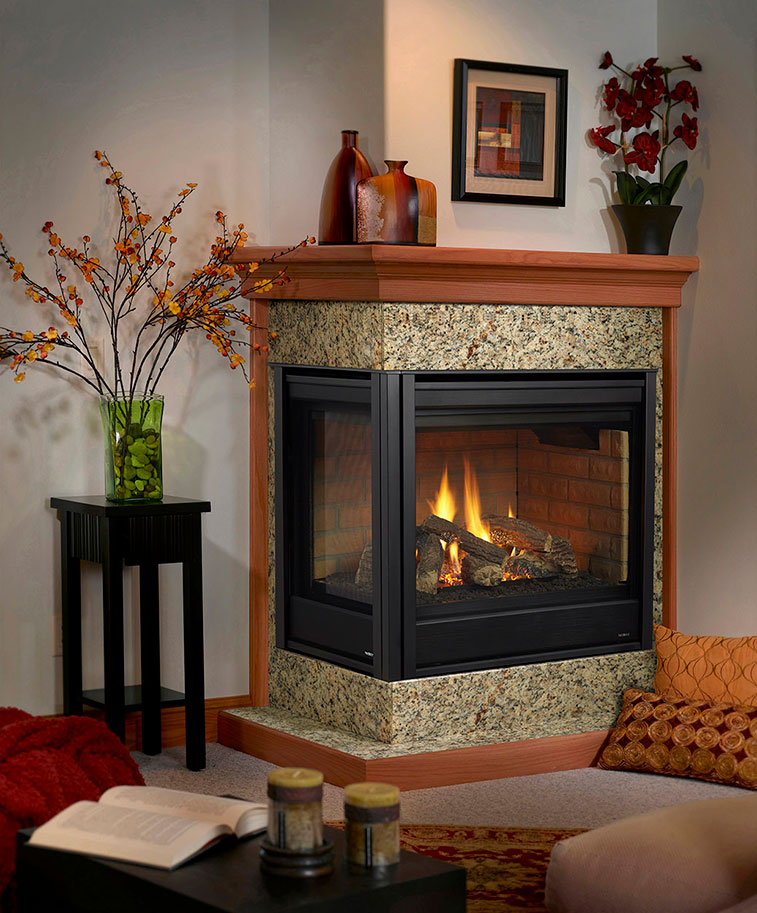Corner Gas Fireplace by Heatilator