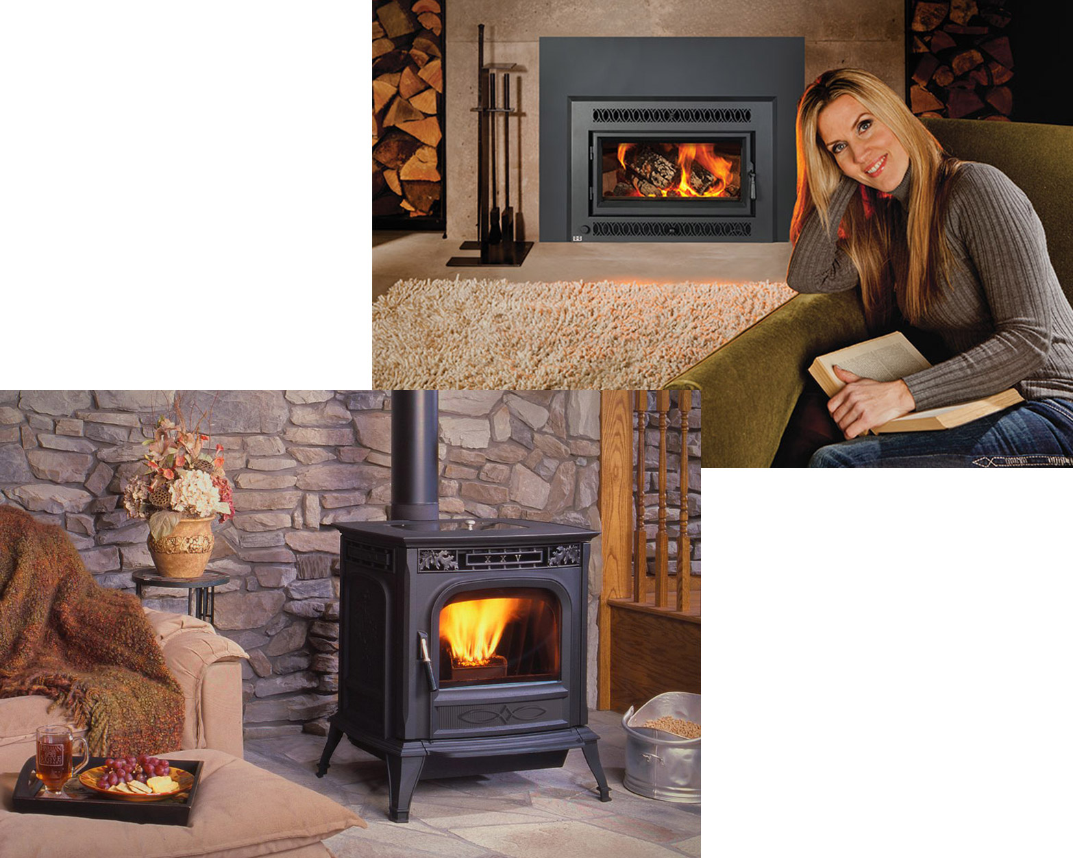 Warm and cozy stove and fireplace options